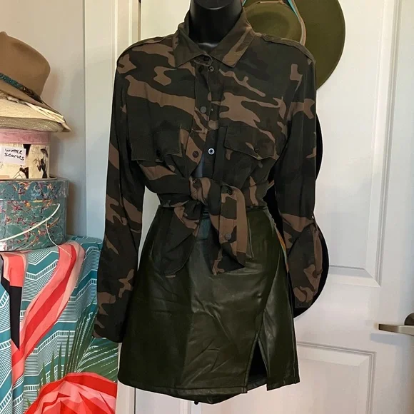 Camouflage Button Down Shirt - Picture 2 of 10